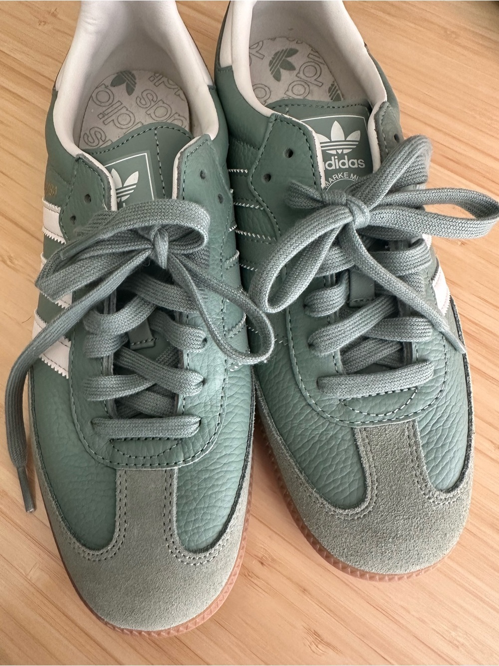 ADIDAS Samba OG in Sage Green with White Stripes - Picture 8 of 14